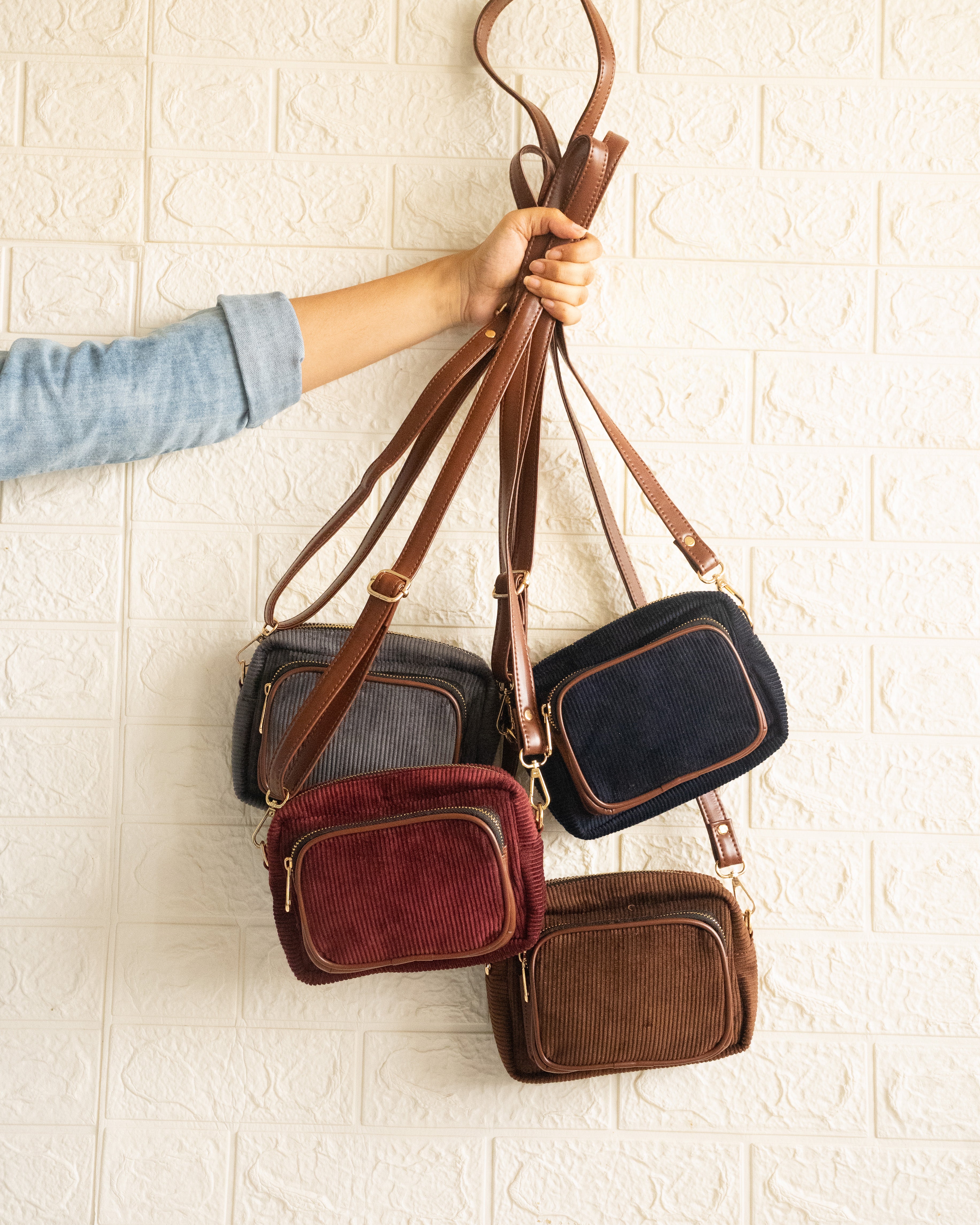 Corduroy crossbody