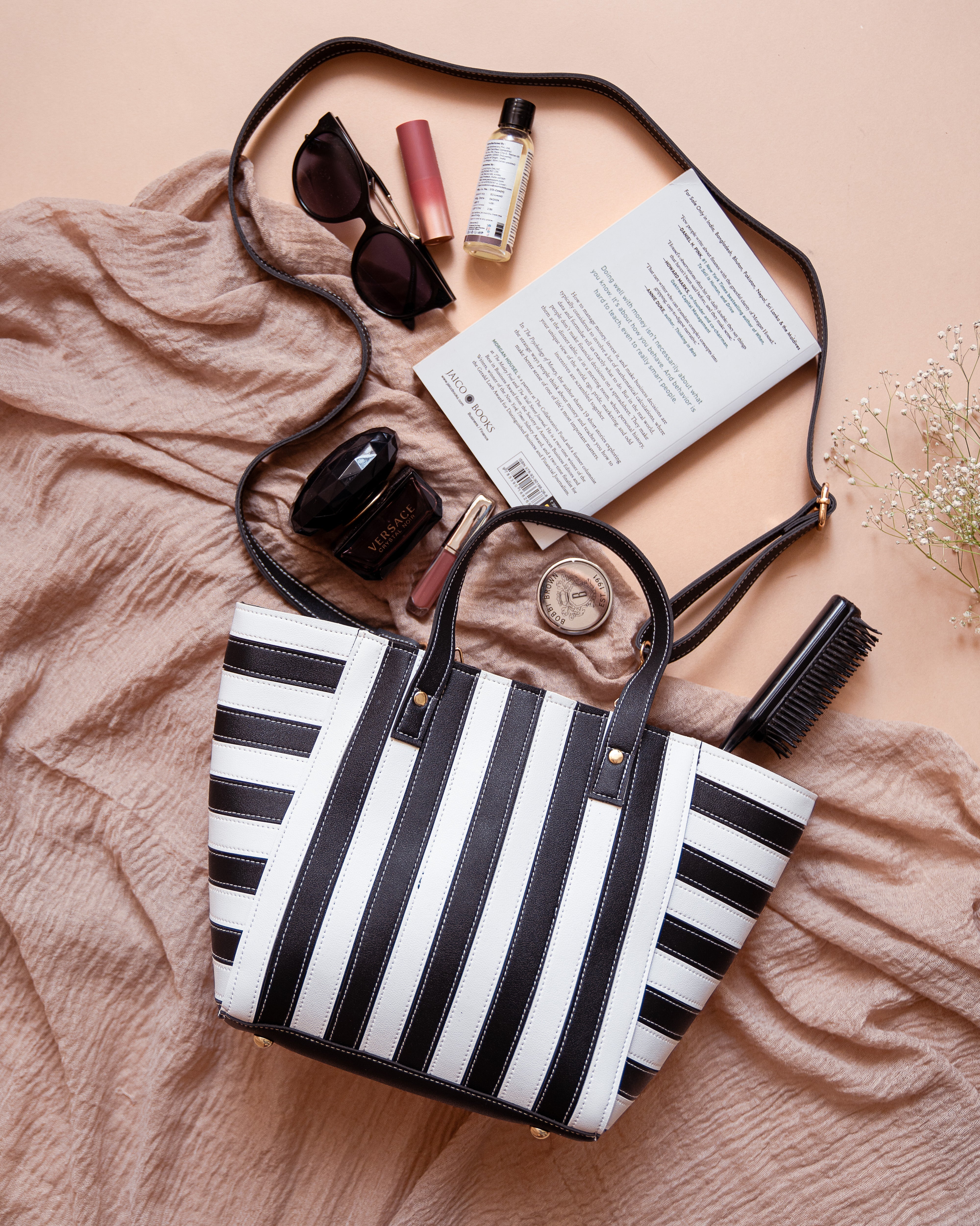 The stripey striped mini tote