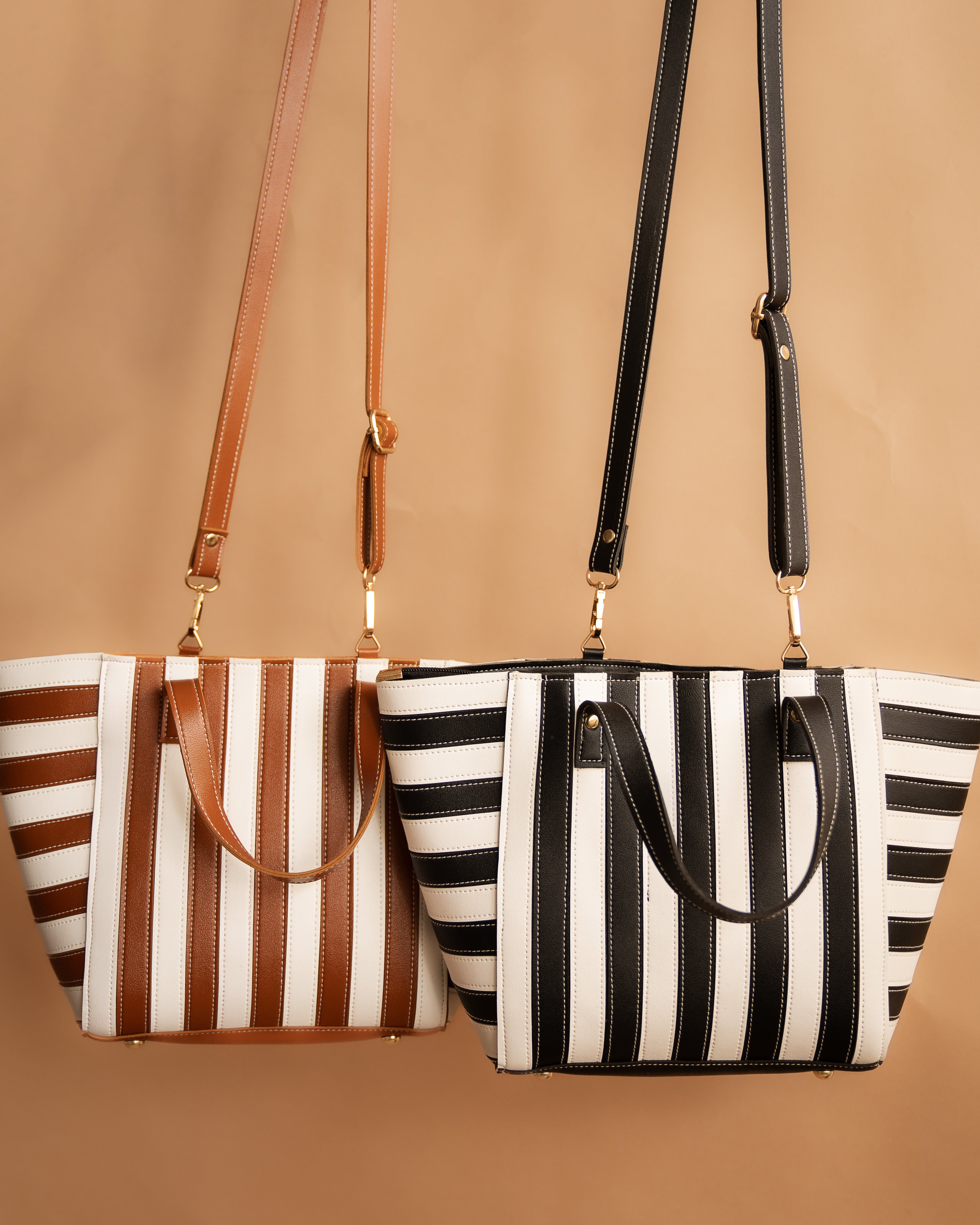 The stripey striped mini tote