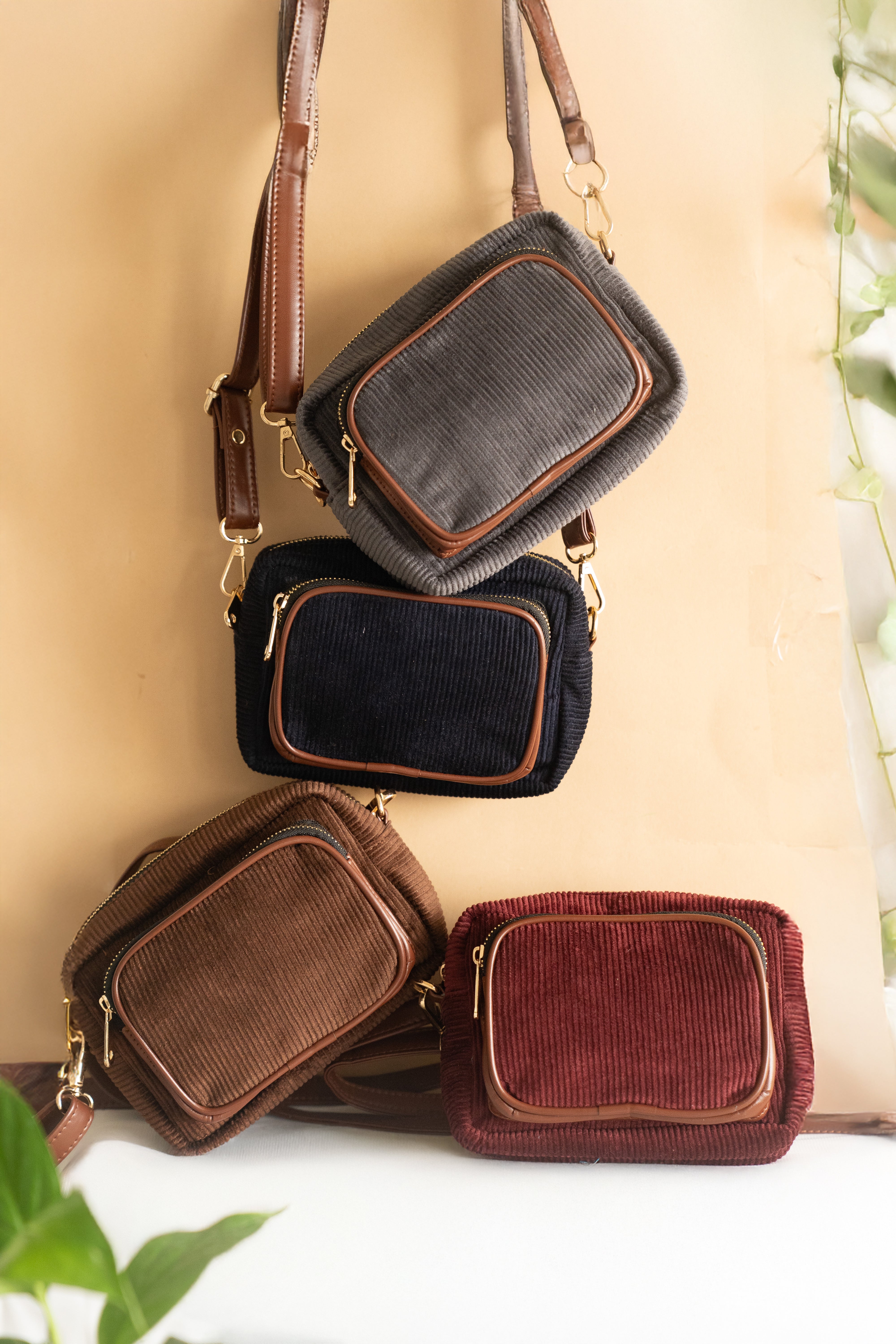 Corduroy crossbody