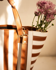 The stripey striped mini tote